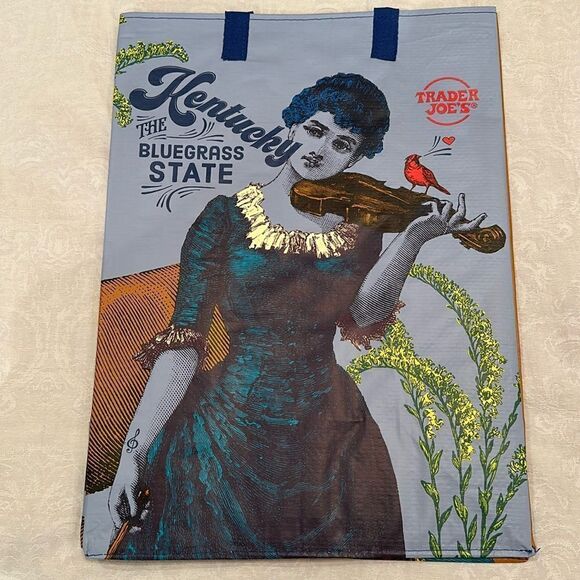 Trader Joe’s Plastic Reusable Shopping Tote Bag 6 Gallon Kentucky Collectible - Picture 1 of 11